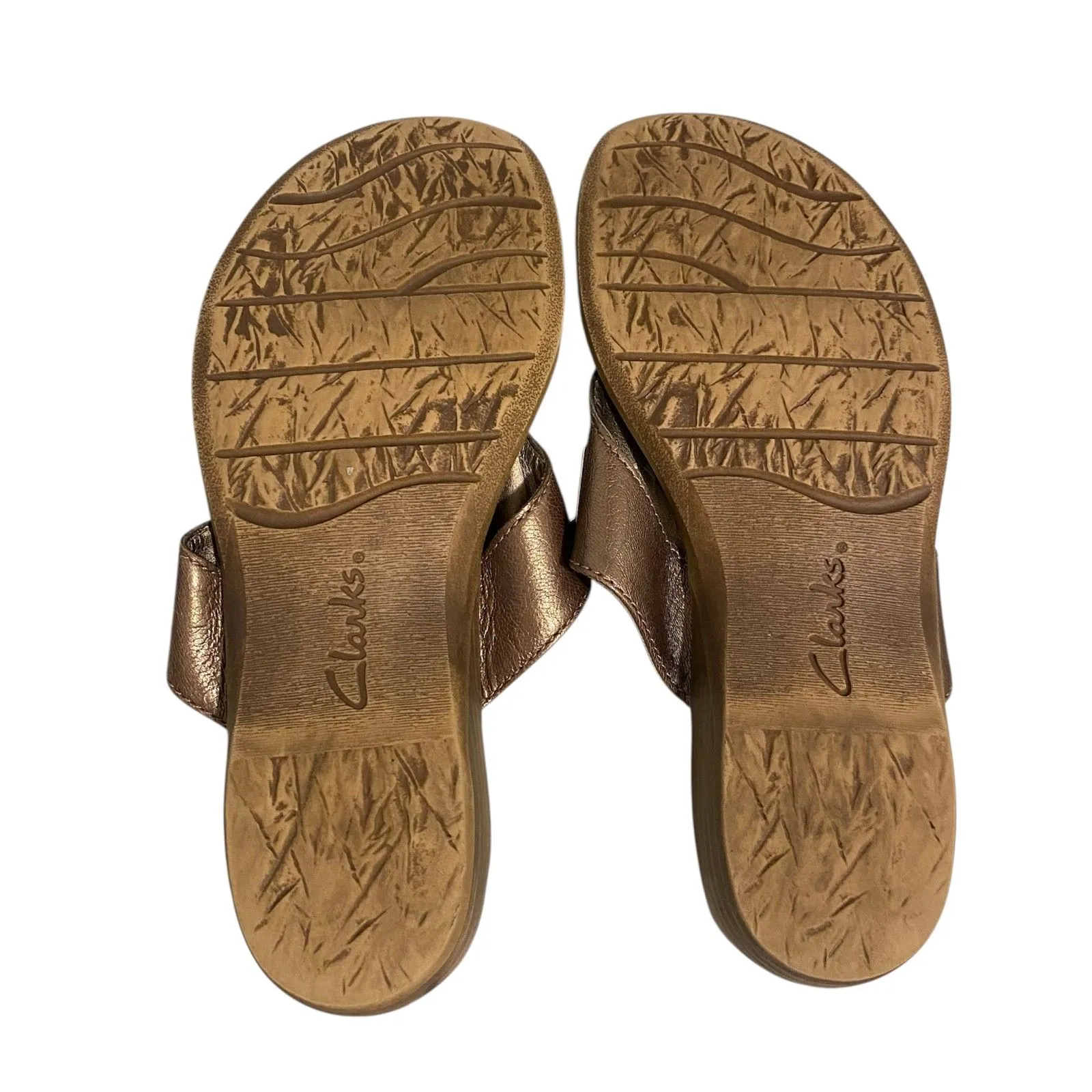 Clarks  Sandals Women's Size 6 Metallic Platform Leather - Image 5