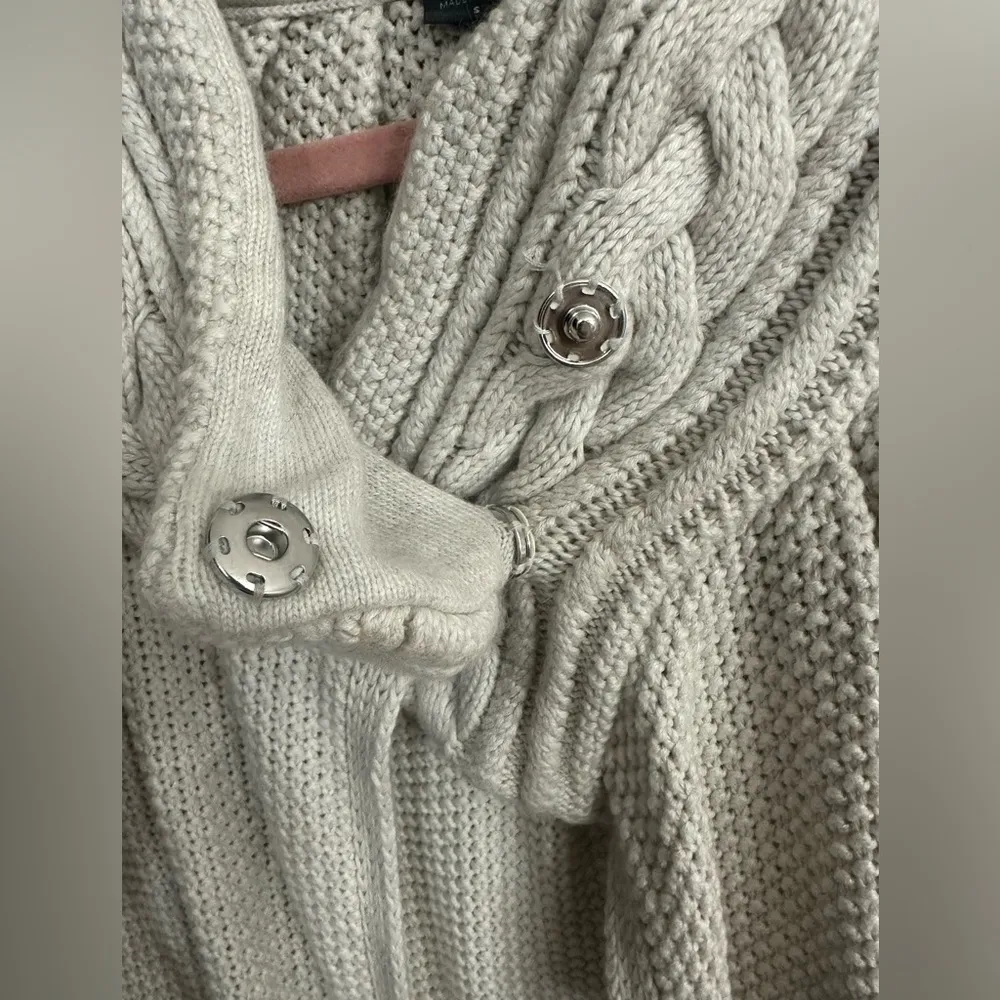 Armani exchange size small sweater vest coat wrap short sleeves light grey - Image 2