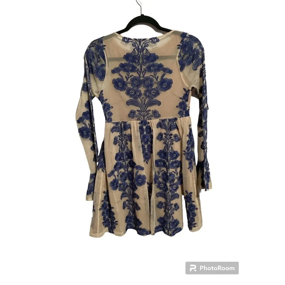 For Love And Lemons Temecula Mini Dress Navy And Tan - Image 4