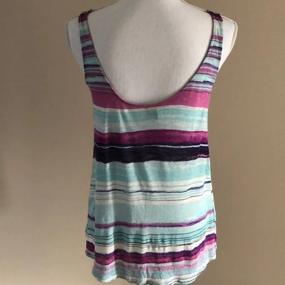 Ella Moss Scoop Neck Multi-color Flowy Tanktop - Image 4