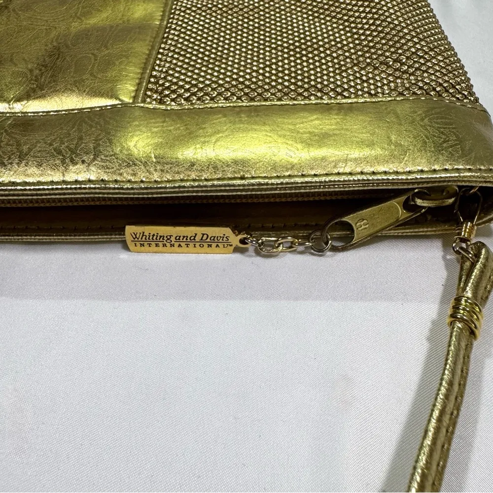 Whiting and Davis International Gold Metallic Mesh Crossbody Bag - Image 5