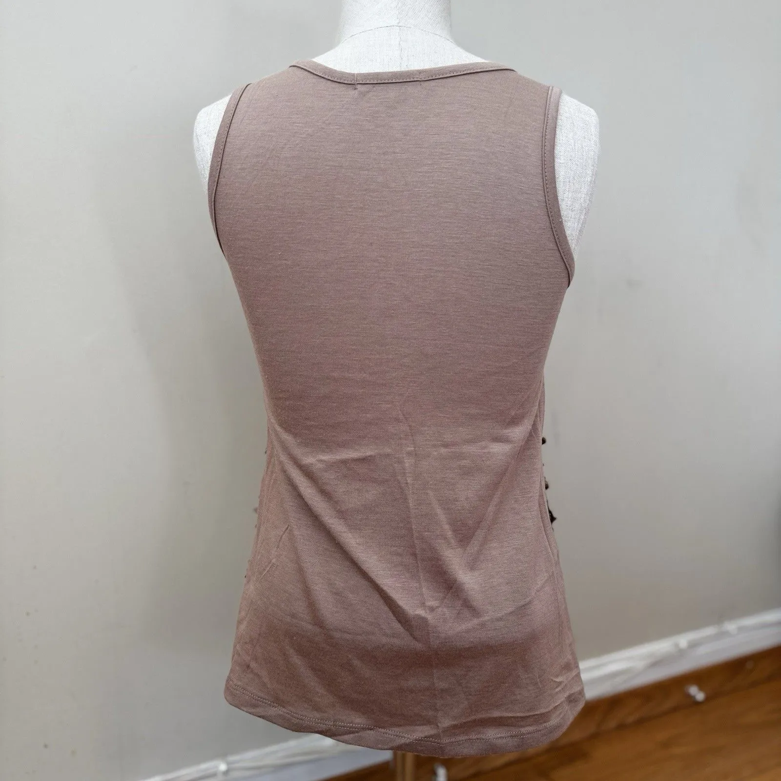 Charlotte Russe Y2K Sequin Tank Top S Party Club Glam Sparkle NYE Disco Cocktail - Image 2