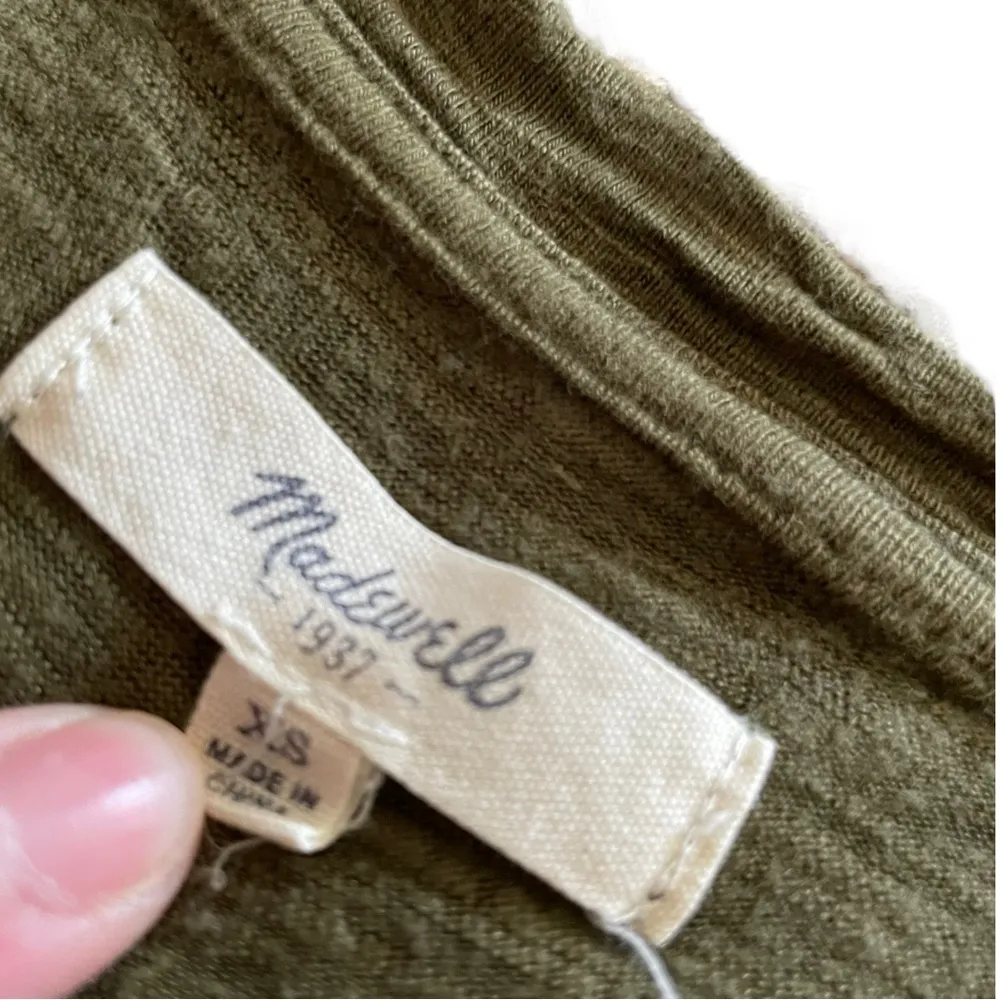 Madewell T Shirt Women’s Size XS Olive Green Cotton Tee Shirt - Image 2