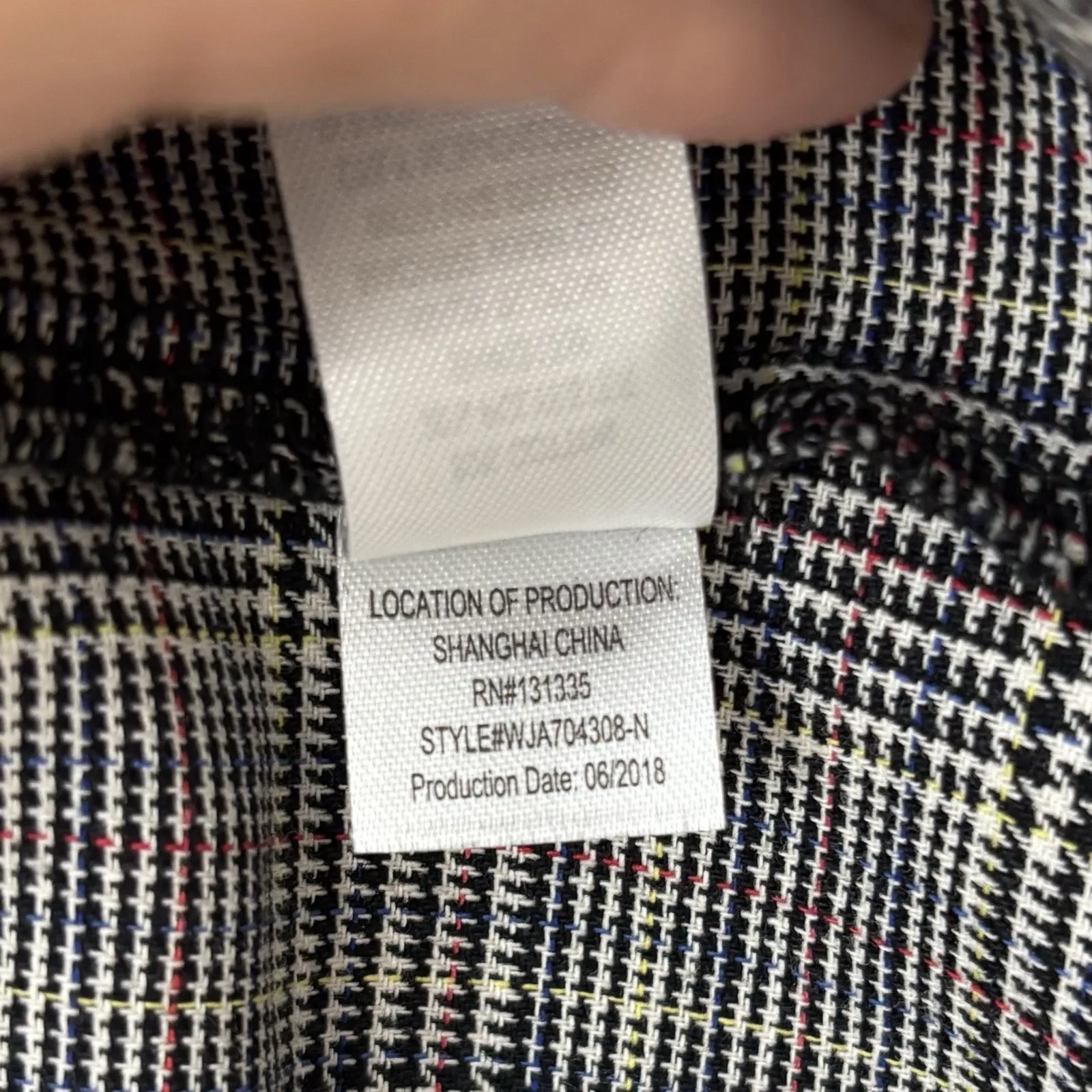 Plaid Blazer Academia Career‎ Casual Lightweight Boxy M WALKING ON SUNSHINE Gray Size M - Image 6