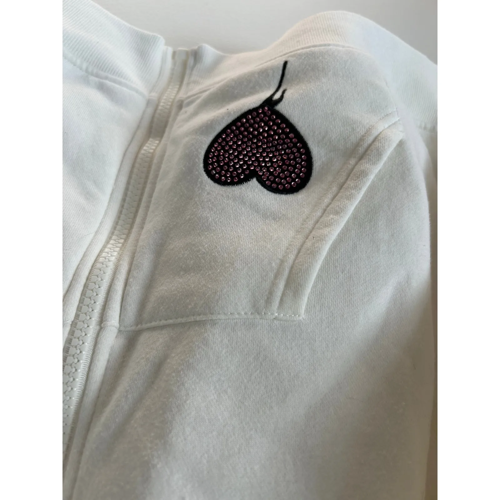 Hello Kitty x Forever21 white hoodie womens S sequins emo kidcore - Image 7