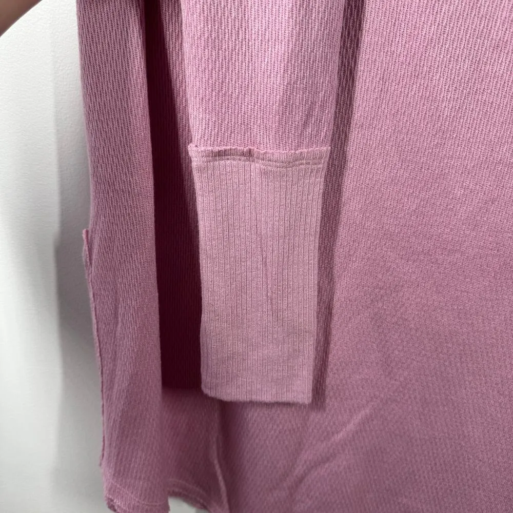 Free People We the Free Top Women Size M Snowy Thermal Shirt Pink Purple Spring - Image 2