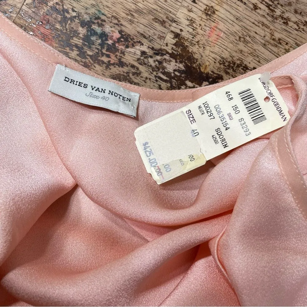 Dries Van Noten Vintage 90s Pale‎ Pink Slip Dress Size 40 - Image 5