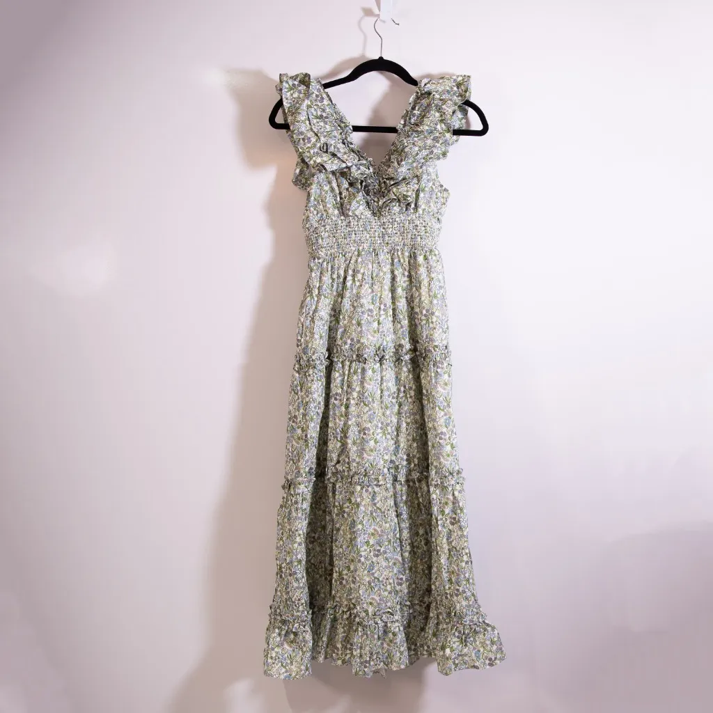 NEW Tuckernuck Hyacinth House Rhodes Cotton Poplin Ruffle Tier Midi Dress Ditzy - Image 4