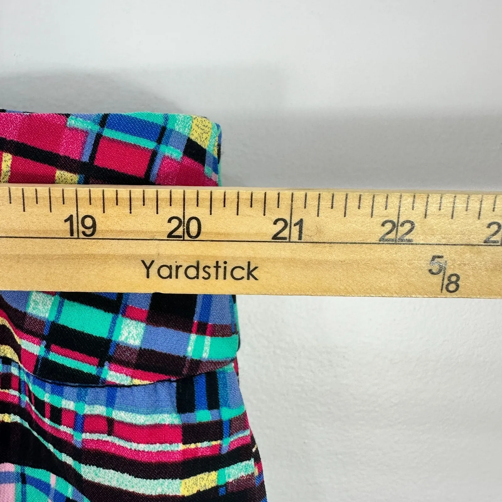 Zac & Rachel Pants 18W Multicolor Plaid Cropped Preppy Workwear Statement Y2K - Image 5