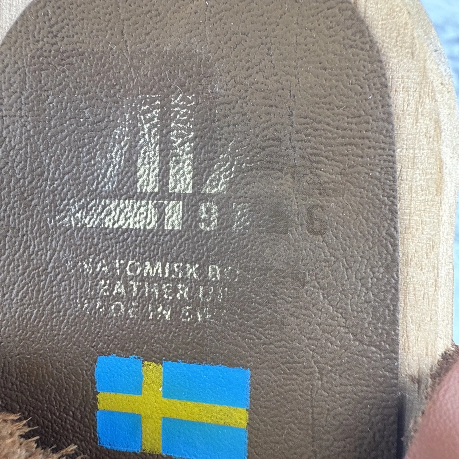 MIA Sweden Womens Anja Open Toe Clog Size 40 US 9 Luggage Brown Leather - Image 9