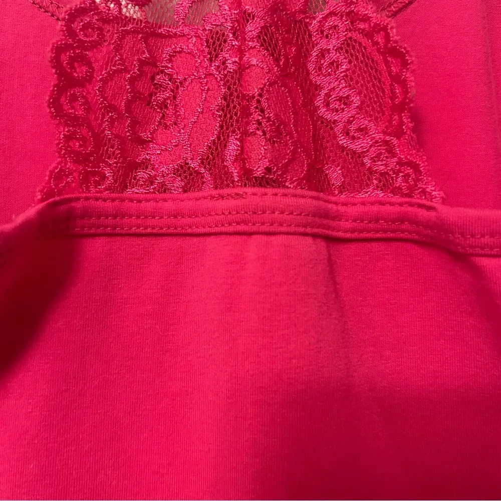 BKE hot pink racerback lace back camisole Y2K tank top size XS - Image 10