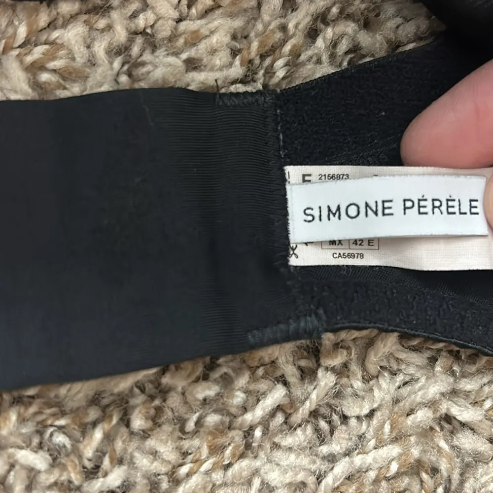 Simone Perele Black Underwire Unlined Bra Sz 42E - Image 8