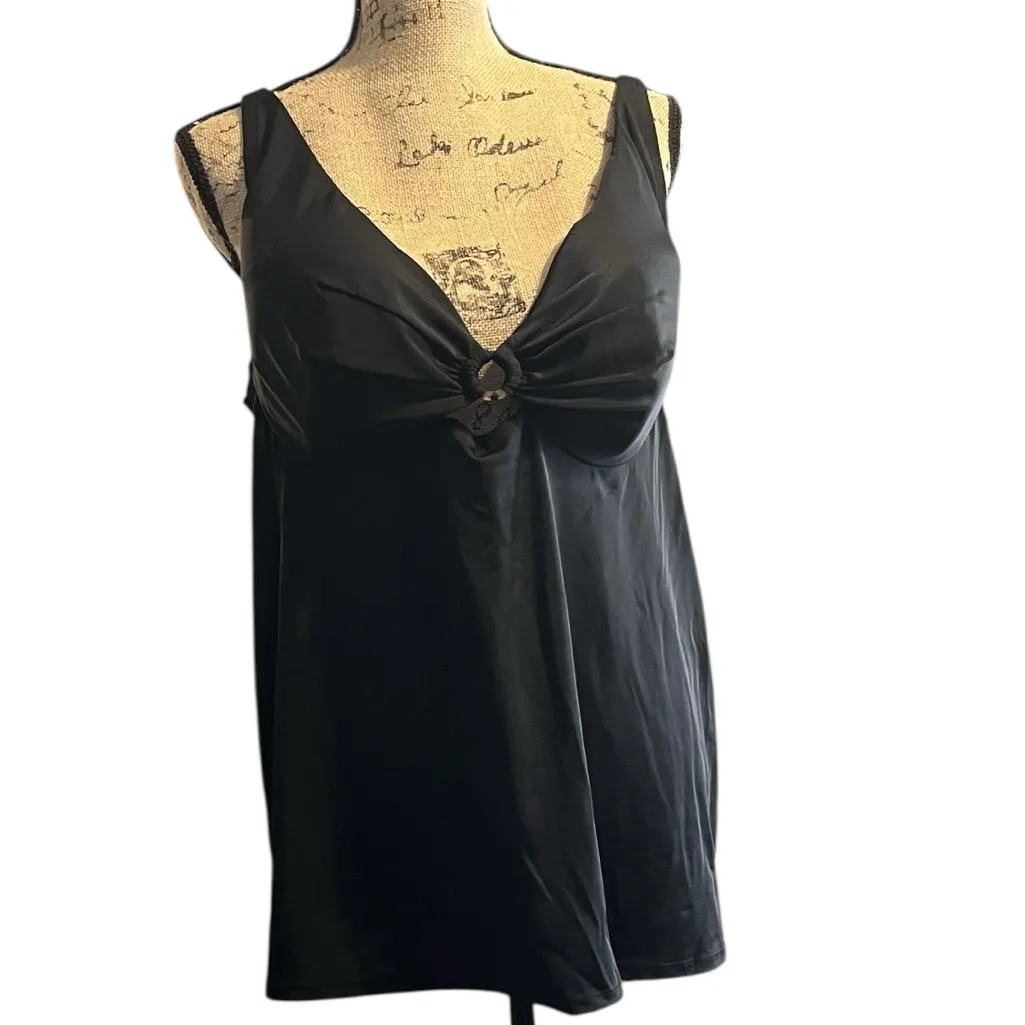 Lane Bryant bra size 40D black swim top - Image 2