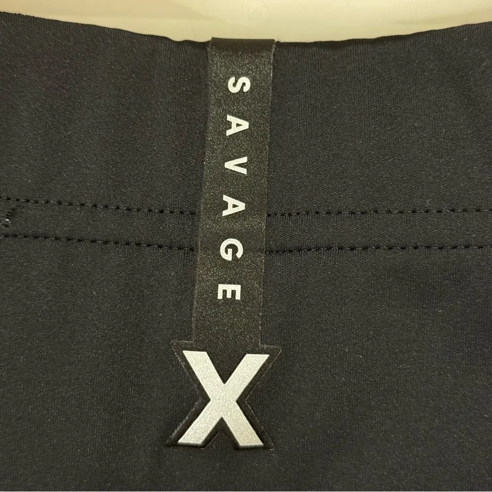 Savage X Fenty Pinup Leggings High Waisted Caviar Fishnet Cutout Black 3X NWT - Image 9