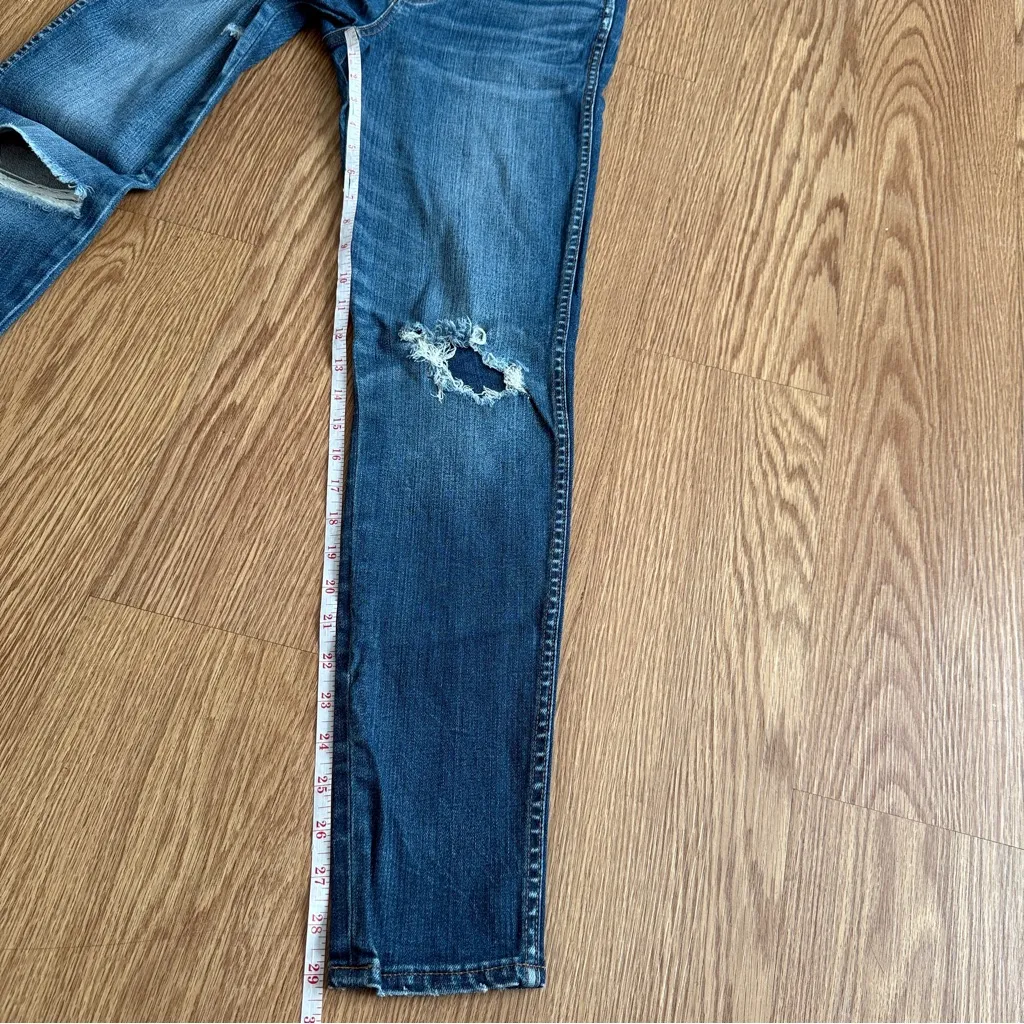 Madewell 9" High Riser Skinny Skinny Jeans Women's 26T Blue Distressed Denim - Image 5