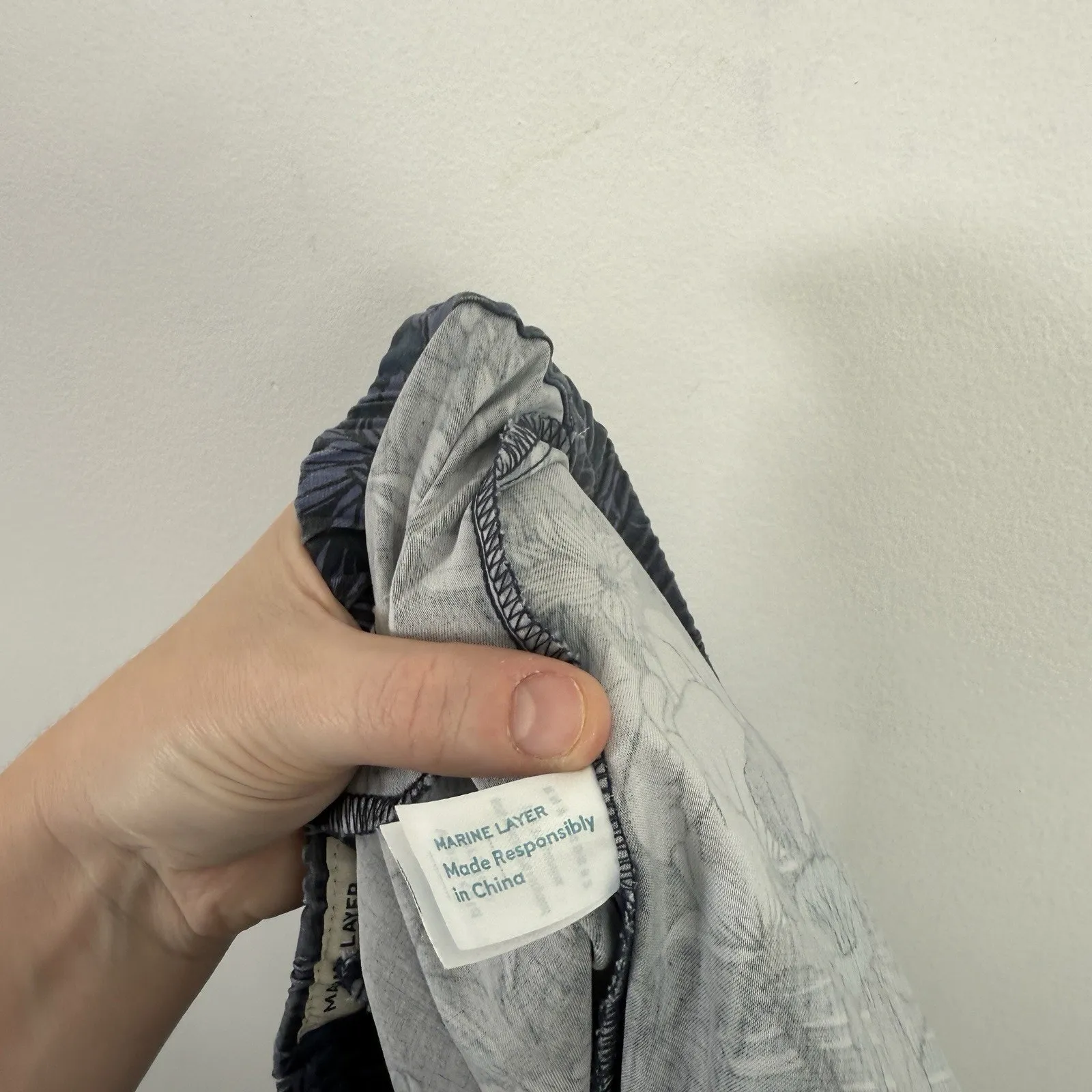 Marine Layer Allison Re-Spun Navy Blue Floral Pull On Pants Travel Womens XS - Image 7