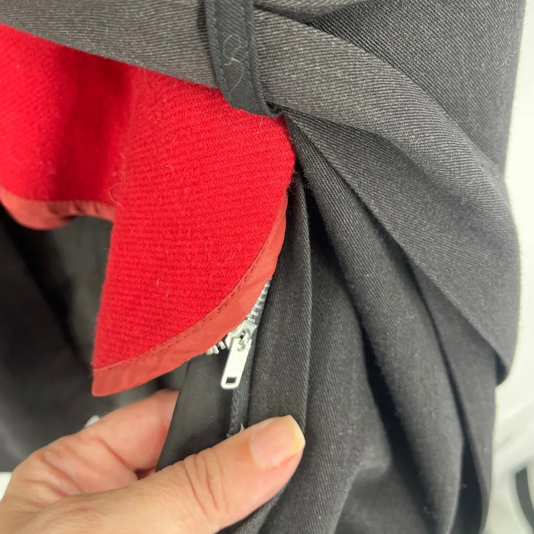 Vtg 90s Jones New York Wool Double Breasted Trench Womens Coat Sz M Preppy USA - Image 7