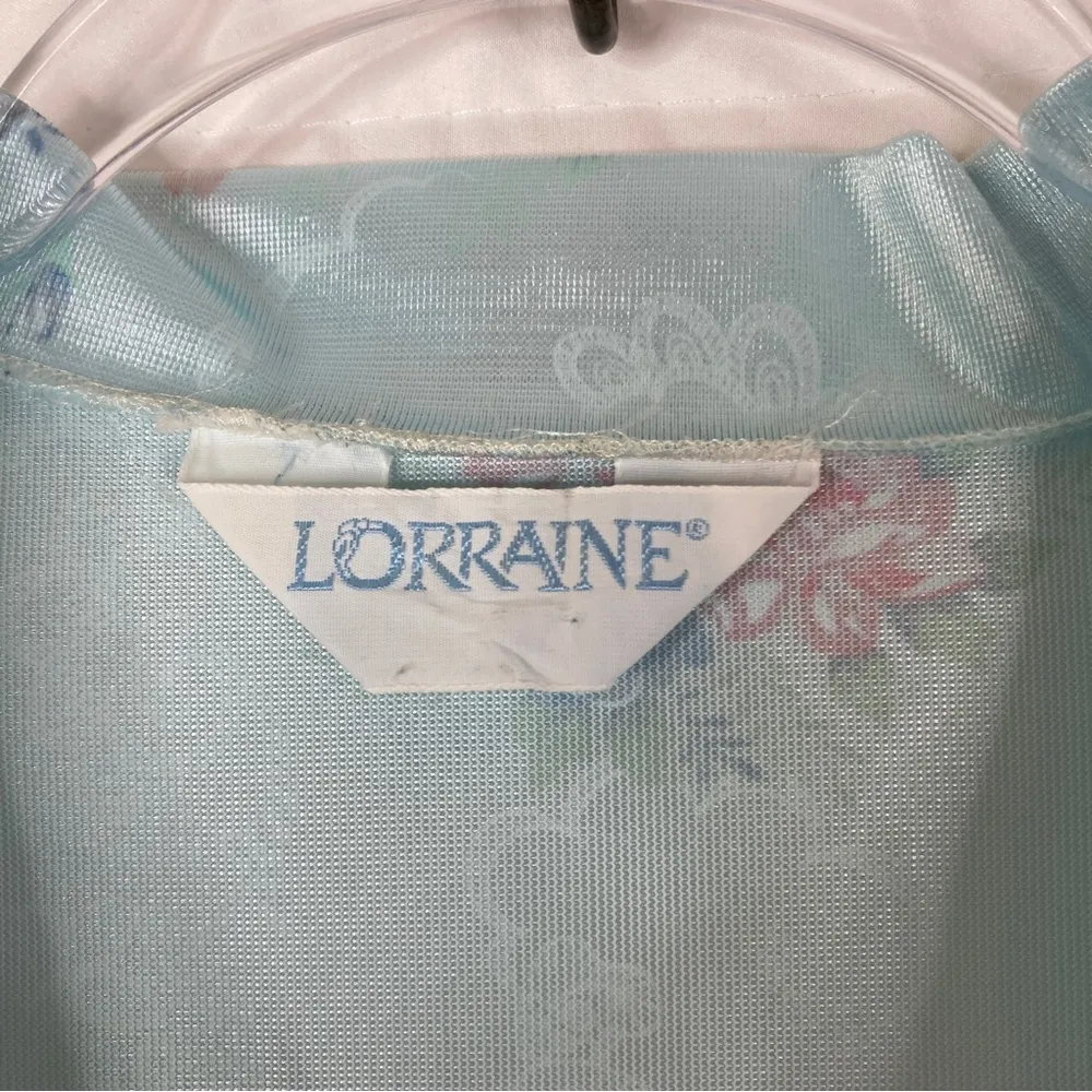 Lorraine | Vintage Light Blue Floral Robe - Image 5