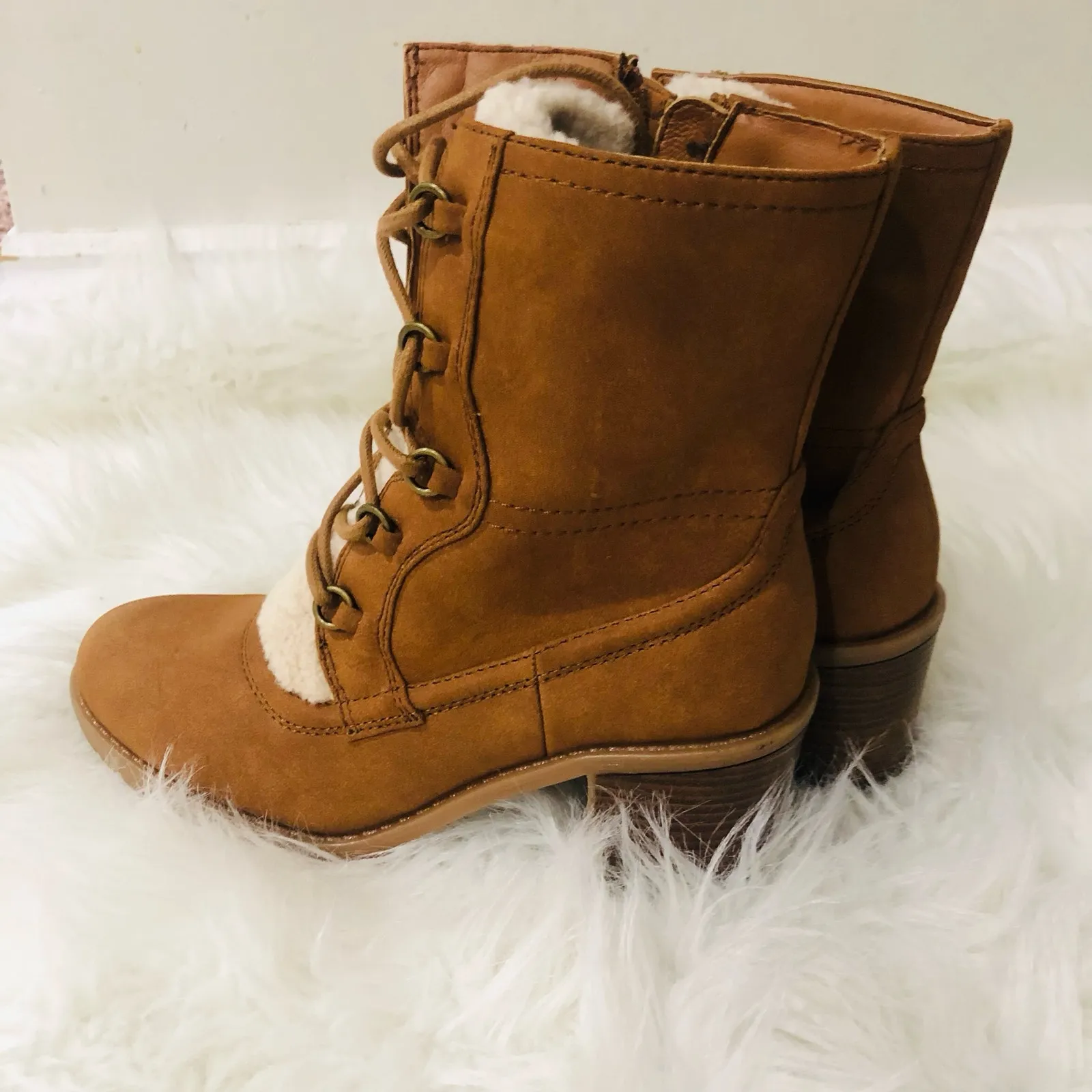 Baretraps Women's Ankle Boots Cold Weather‎ Hadlee Faux Suede Brown 6.5M NWB - Image 7