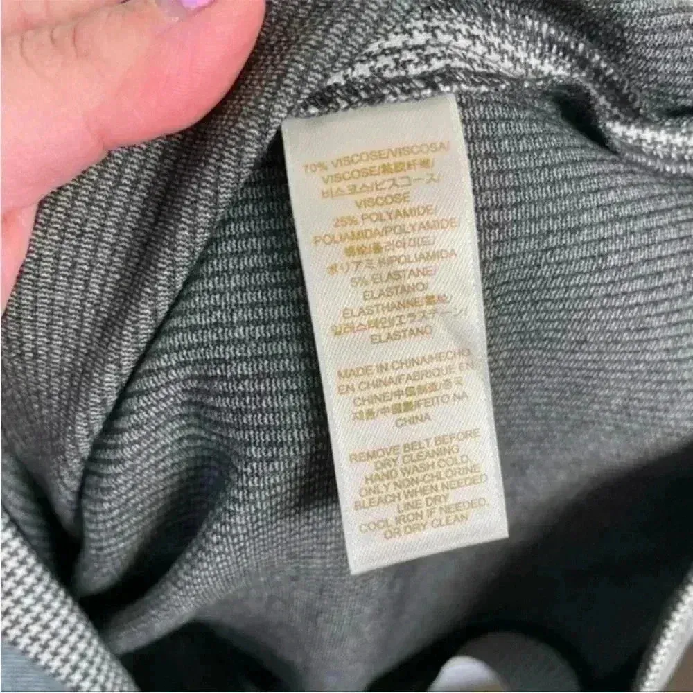 Kate Spade Black And White‎ Gingham Print Deep V Sleeveless Sheath Dress - Image 9