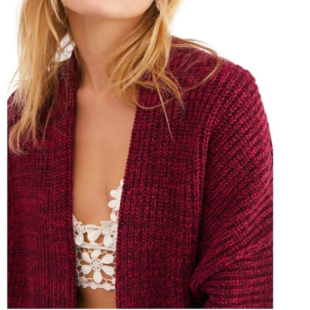 NWT FREE PEOPLE High Hopes Cardigan - Plum‎ Blossom size XS - Image 2