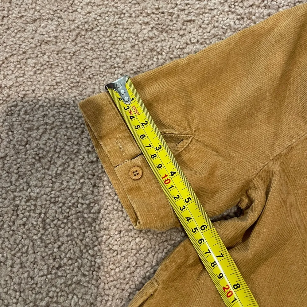 SHEIN V-neck Puff Sleeve Belted Tan/ Brown Mini Dress - Image 8