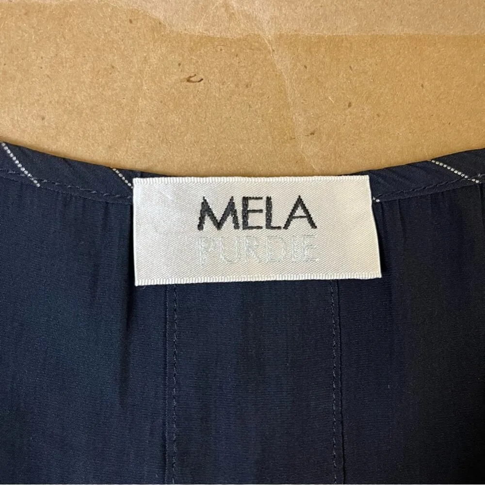 MELA PURDIE Blue Pin Stripe Tank Top Large - Image 6