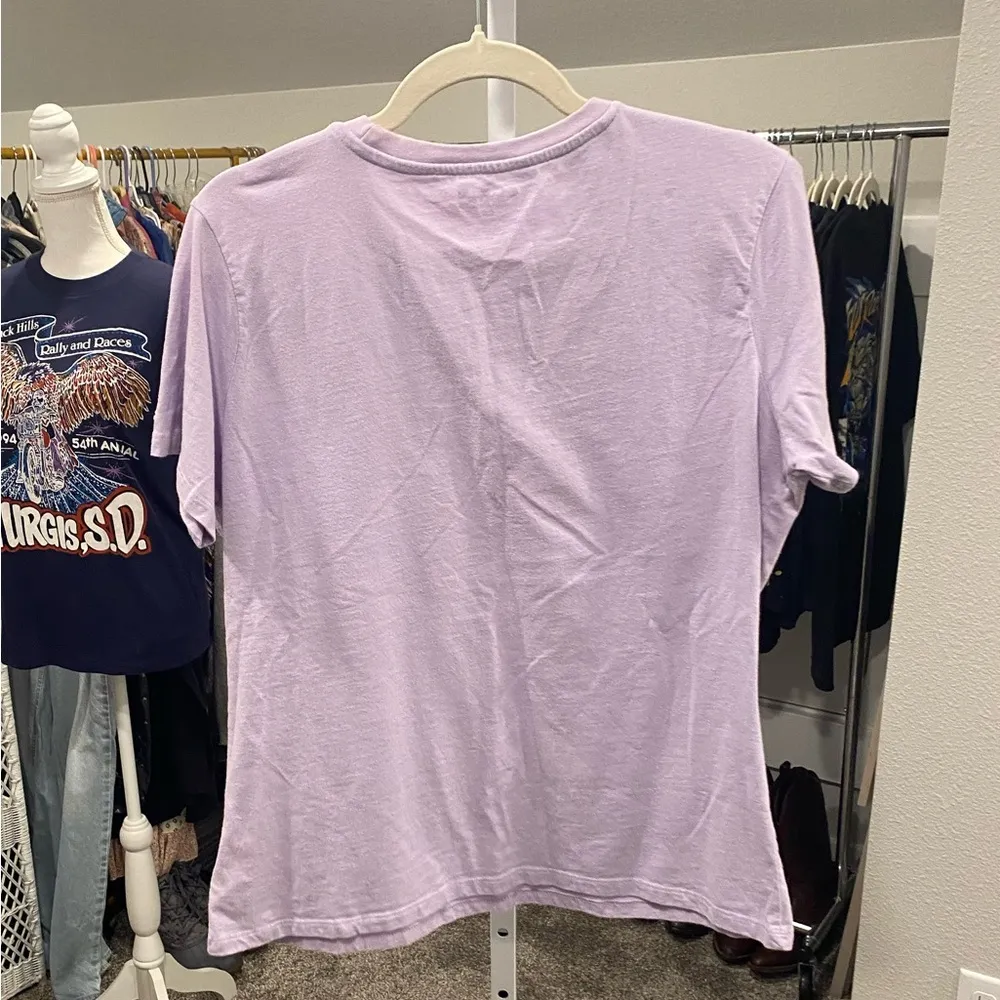 Champion Paint Splatter Logo Tee Purple - Image 3