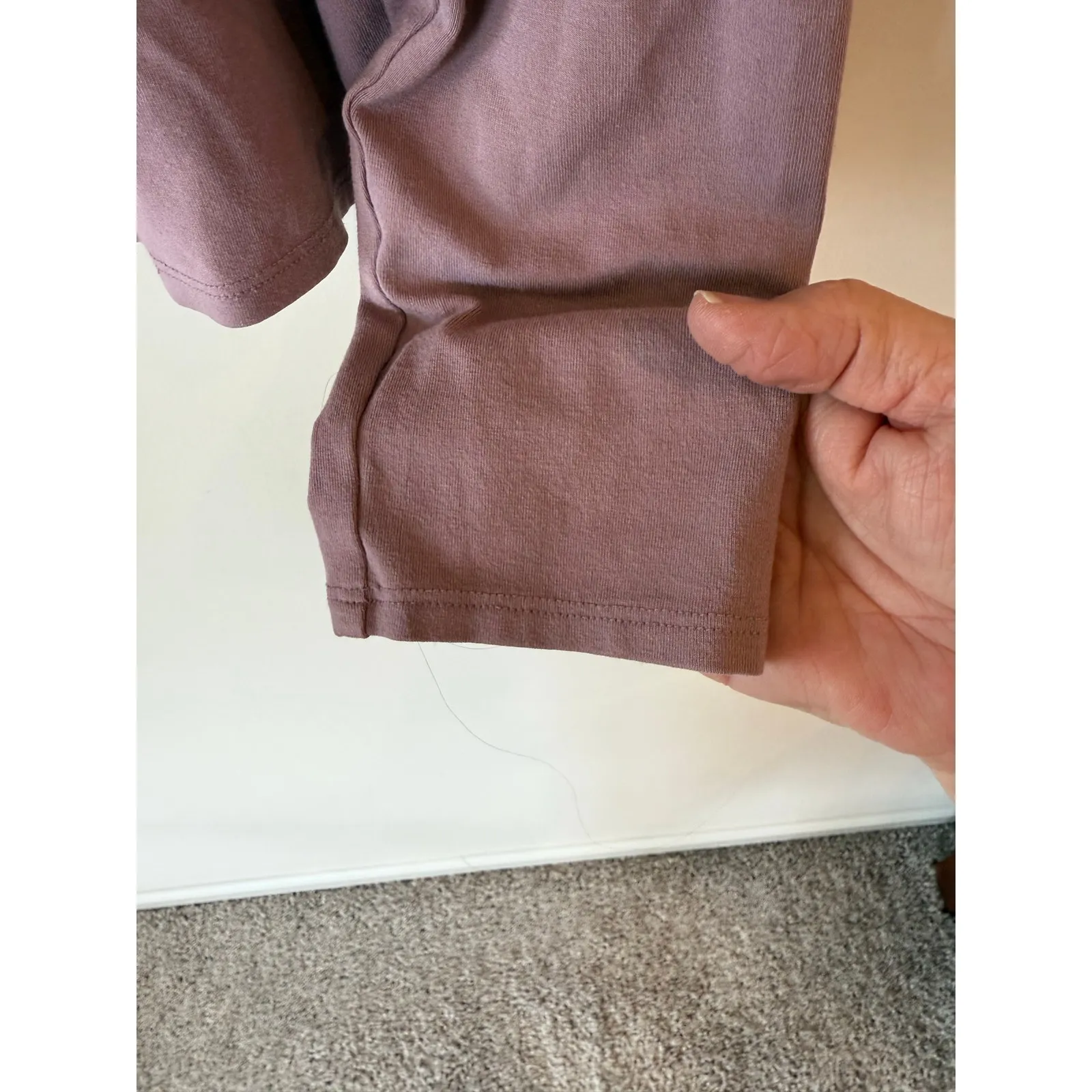 Eileen Fisher Long Sleeve Crew Neck Top Semi Crop Pink Women's Size Large - Image 4