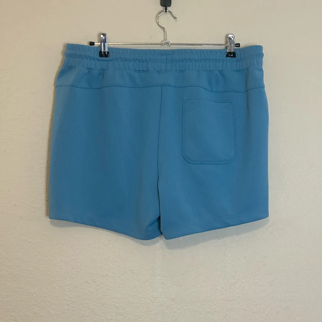 Mondetta Women’s Midweight Ribbed Scuba‎ Shorts Adriatic Blue Size XL - Image 5