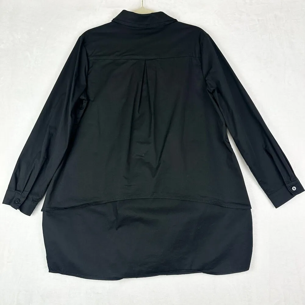 Stella Carakasi Twice As Nice Shirt Size Medium Black Natural Lux Organic Cotton - Image 4