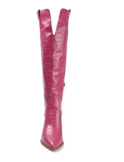 Journee Collection Pink Boots - Image 3