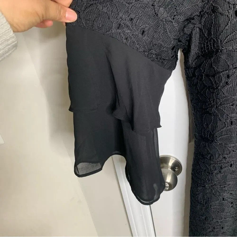 Chico’s black lace ruffle sleeves shift dress size‎ 20 wedding guest party - Image 3