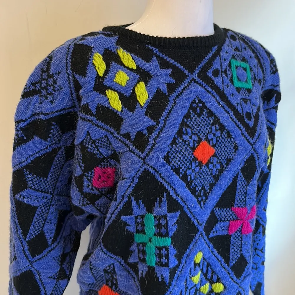 Vintage Kitty Hawk by Vivian Wang Sweater Size M - Image 4