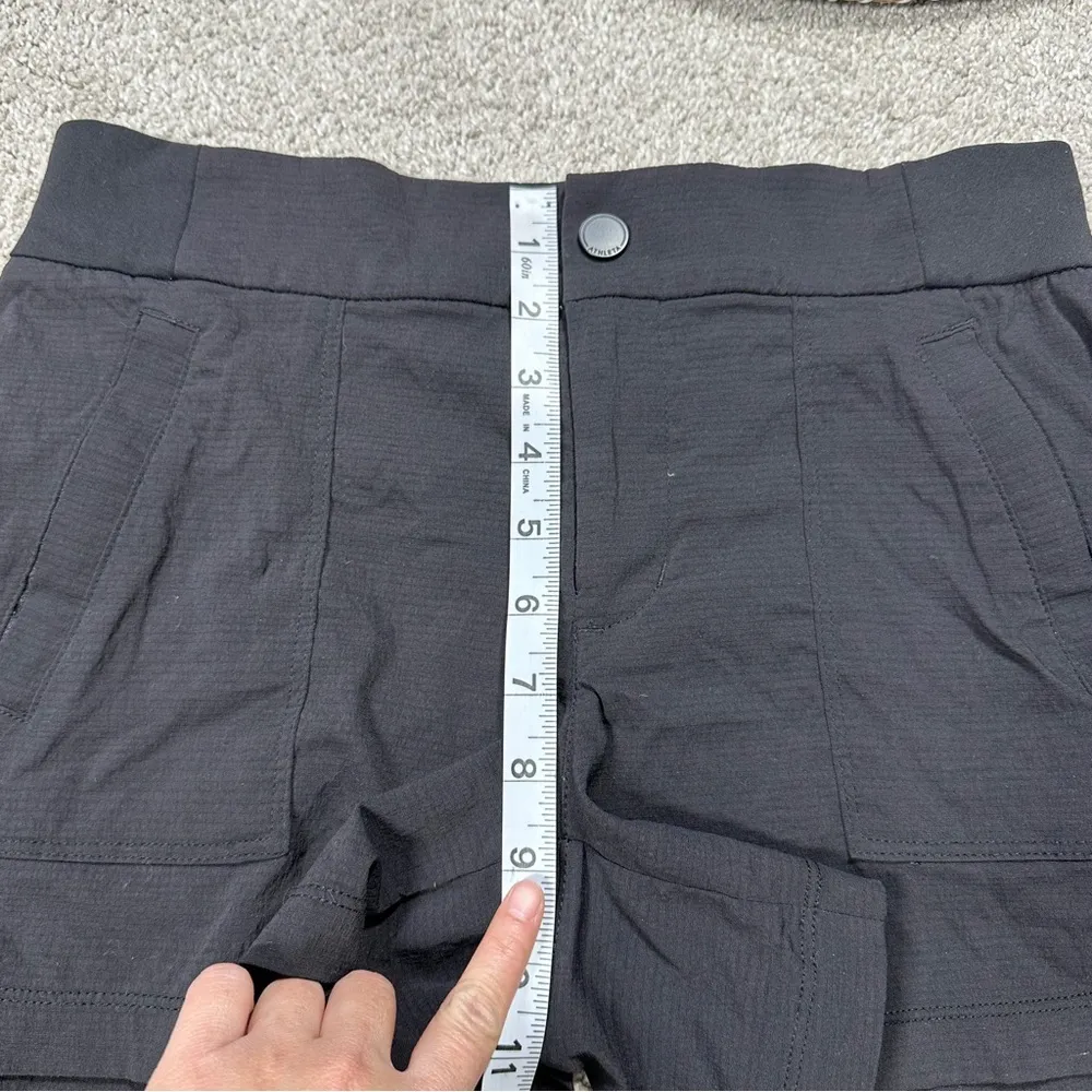 Athleta Trekkie Shorts 4” Nylon Outdoor Utility Hiking  Outdoor in Black Size 2 - Image 15