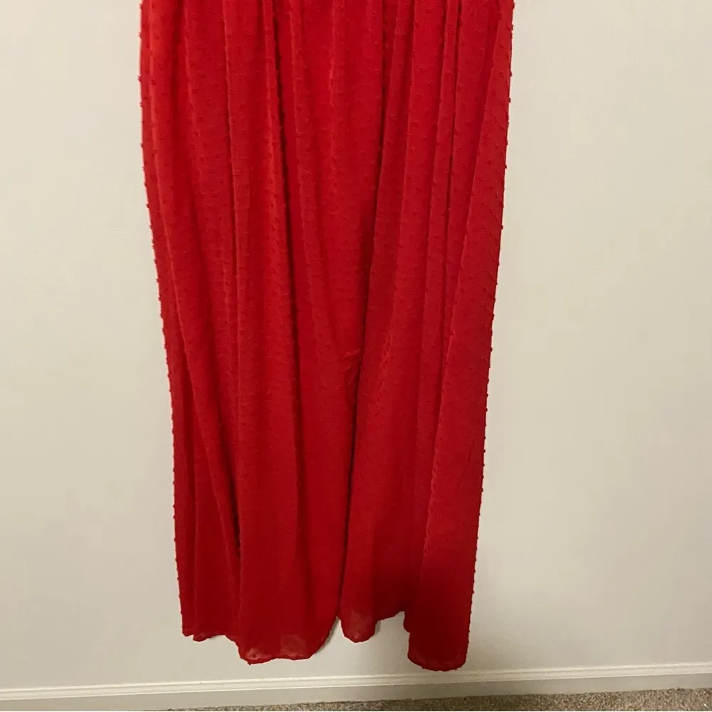 Lulu’s Red Maxi Swiss Dot Dress - Image 8