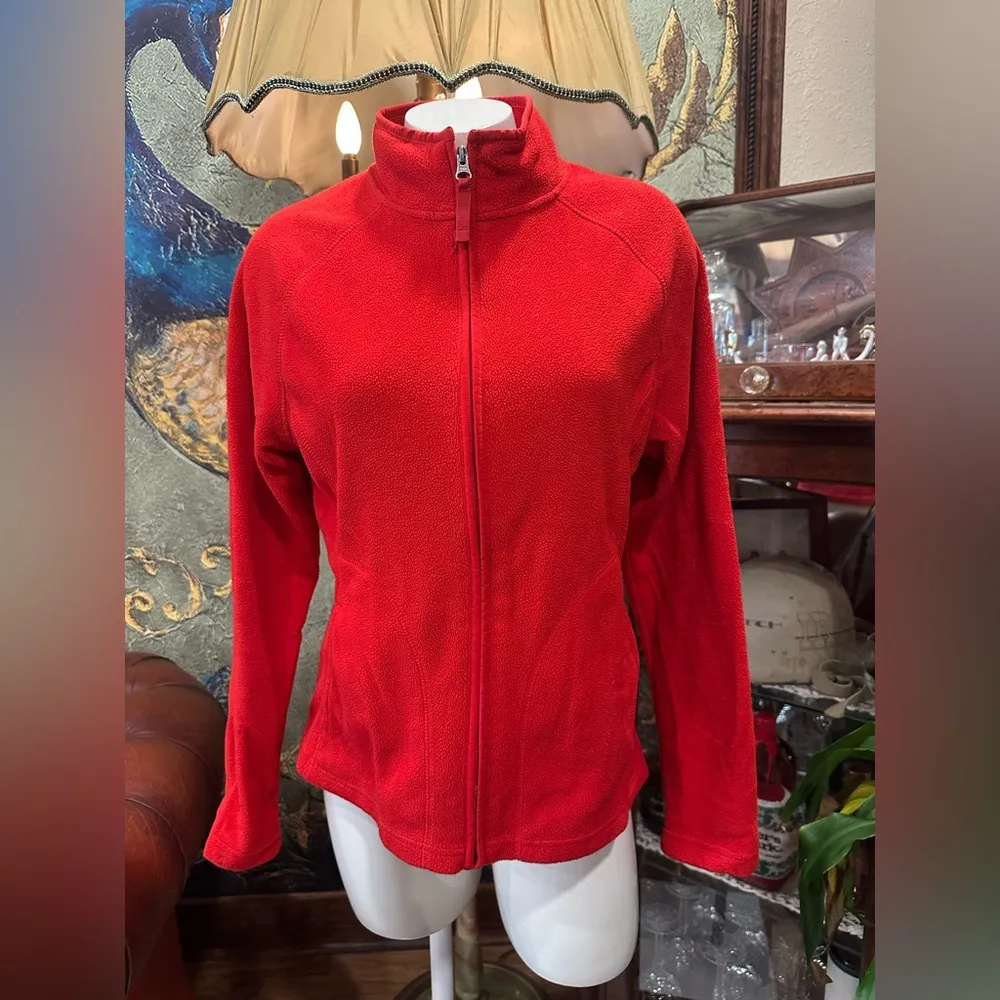 Women's Red Fleece Jacket zipup - Image 4