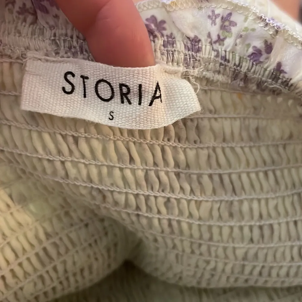 Storia Floral smocked Yellow and purple flowers mini skirt - Image 3