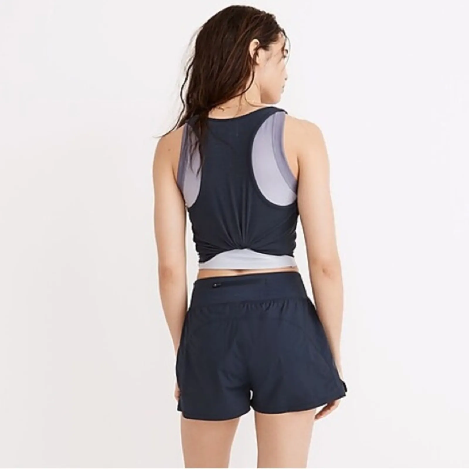 Madewell MWL Running‎ Athletic Shorts Activewear Twilight Navy Blue Size XL - Image 2