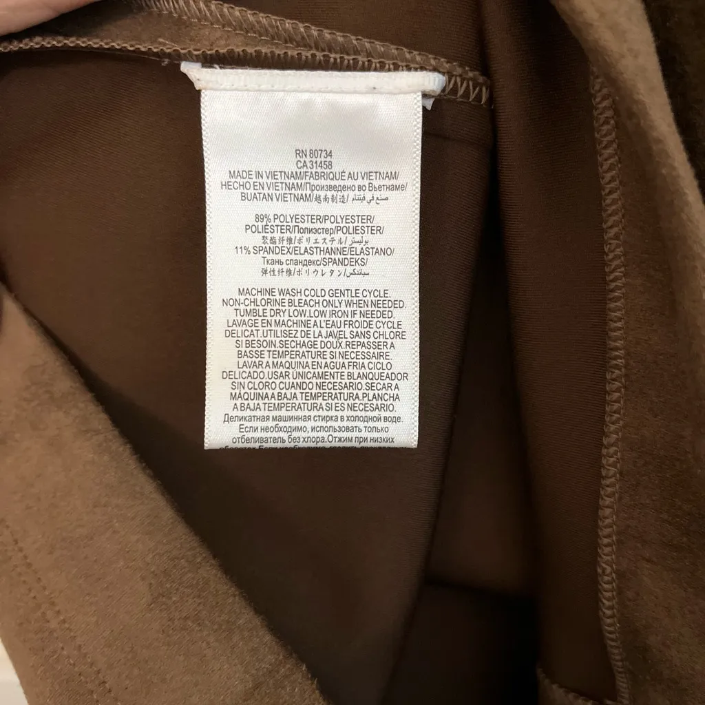 BCBGMaxAzria Chocolate Brown Lyric Faux Suede Pencil Skirt Size XS - Image 5