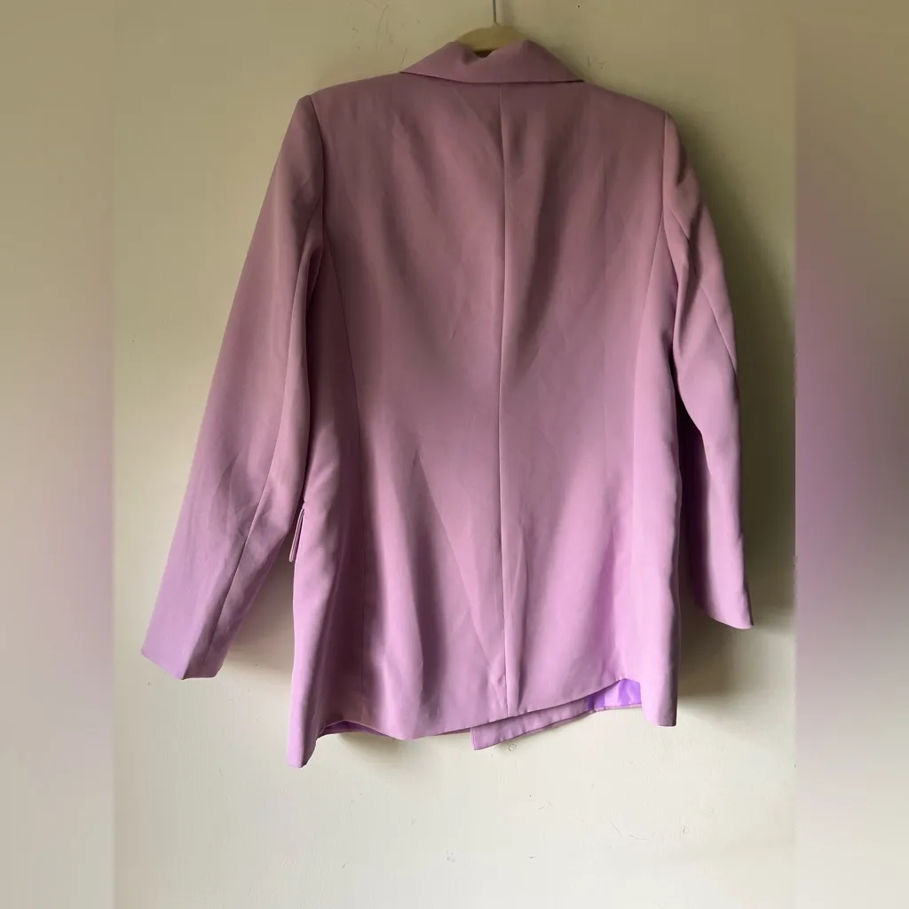 Lioness Women’s Lilac Oversized Double Breasted Blazer Jacket Size M NWT - Image 9