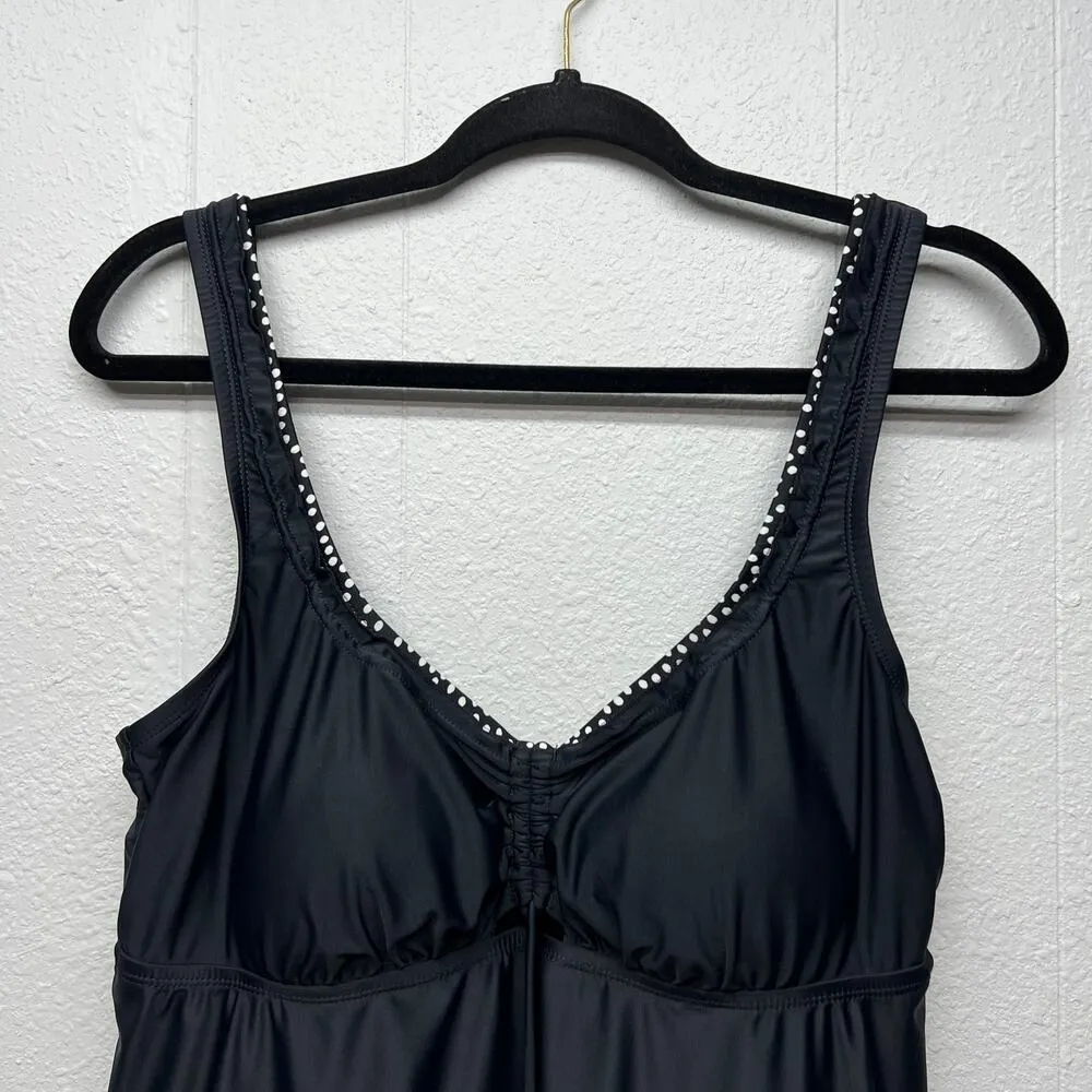 Maxine of Hollywood Womens Babydoll Bikini Top Medium Polka Dot - Image 2