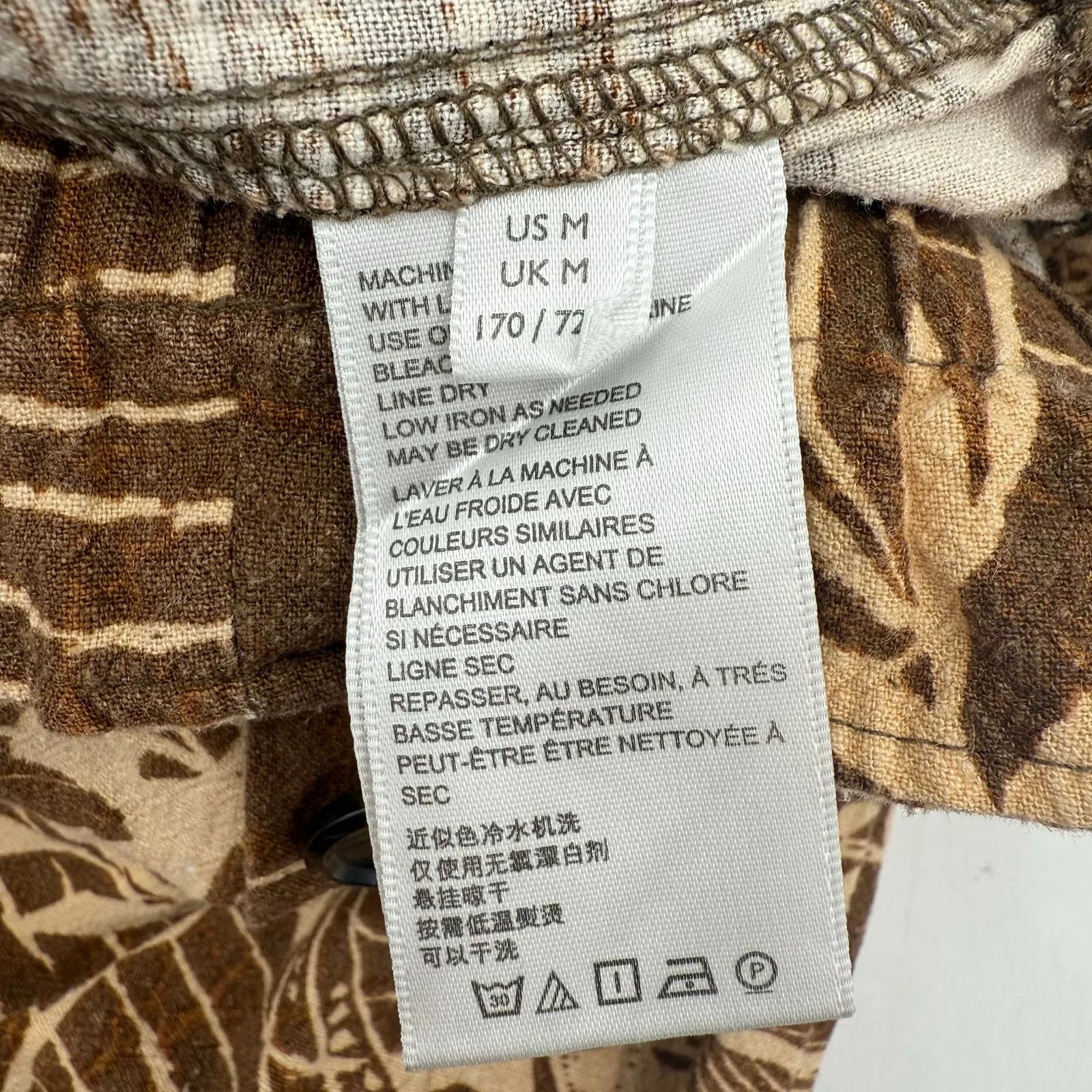 Urban Outfitters Teresa Printed Paperbag Pants Size Medium Linen Blend *No Belt* - Image 15