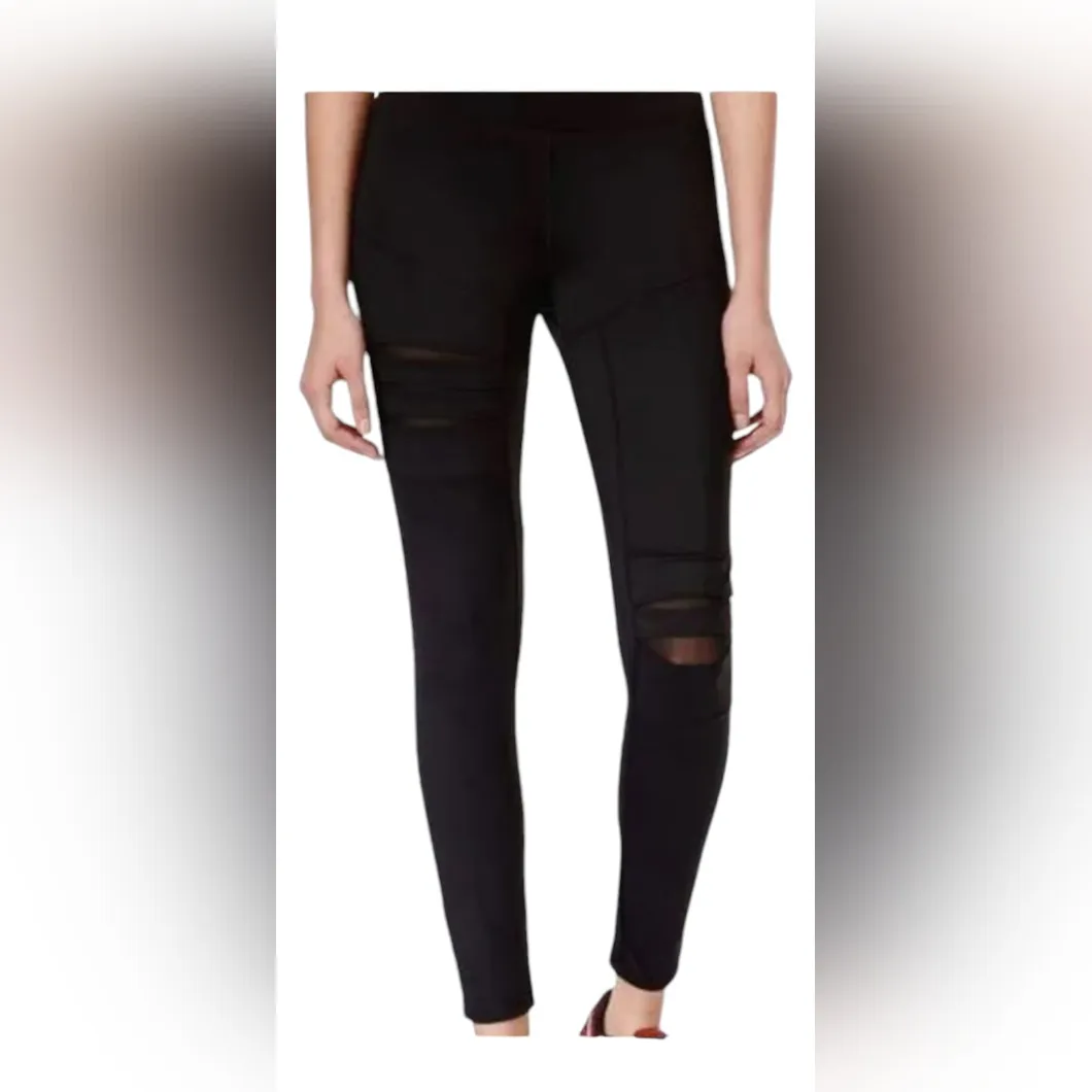 Jessica Simpson The Warm Up Leggings Black Skinny Cutout Size XS - Image 3