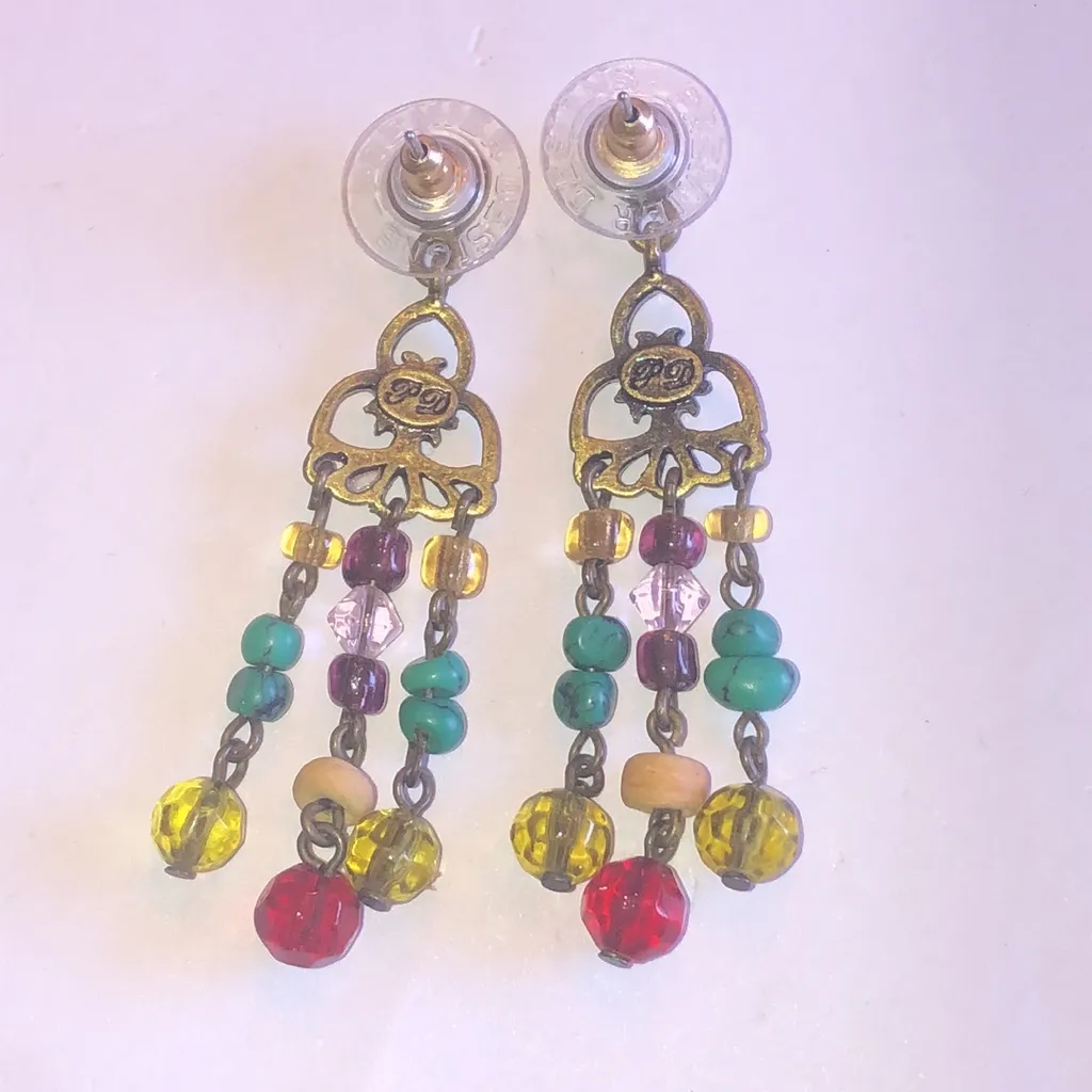 Premier Designs  Multicolor Beaded Boho Dangle Earrings - Image 4