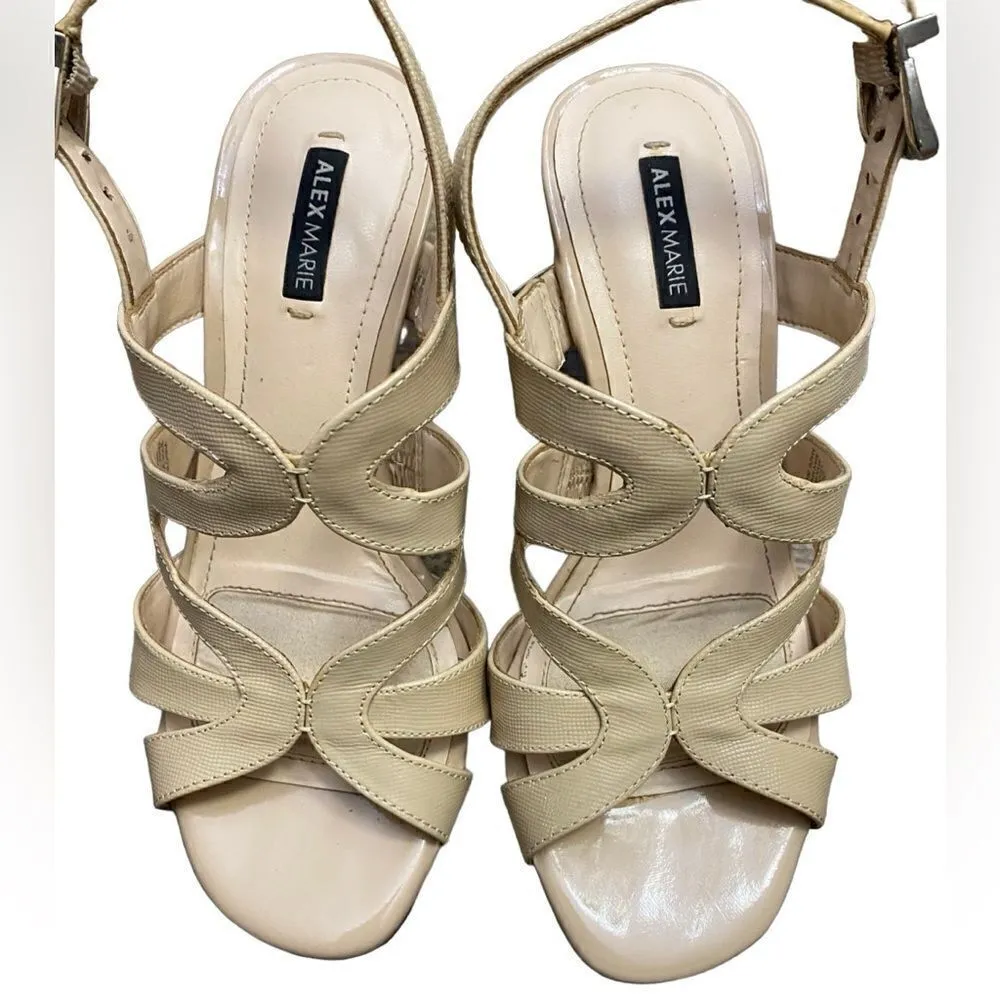 Alex Marie Beige Heeled Sandals Size 5.5 M - Image 2