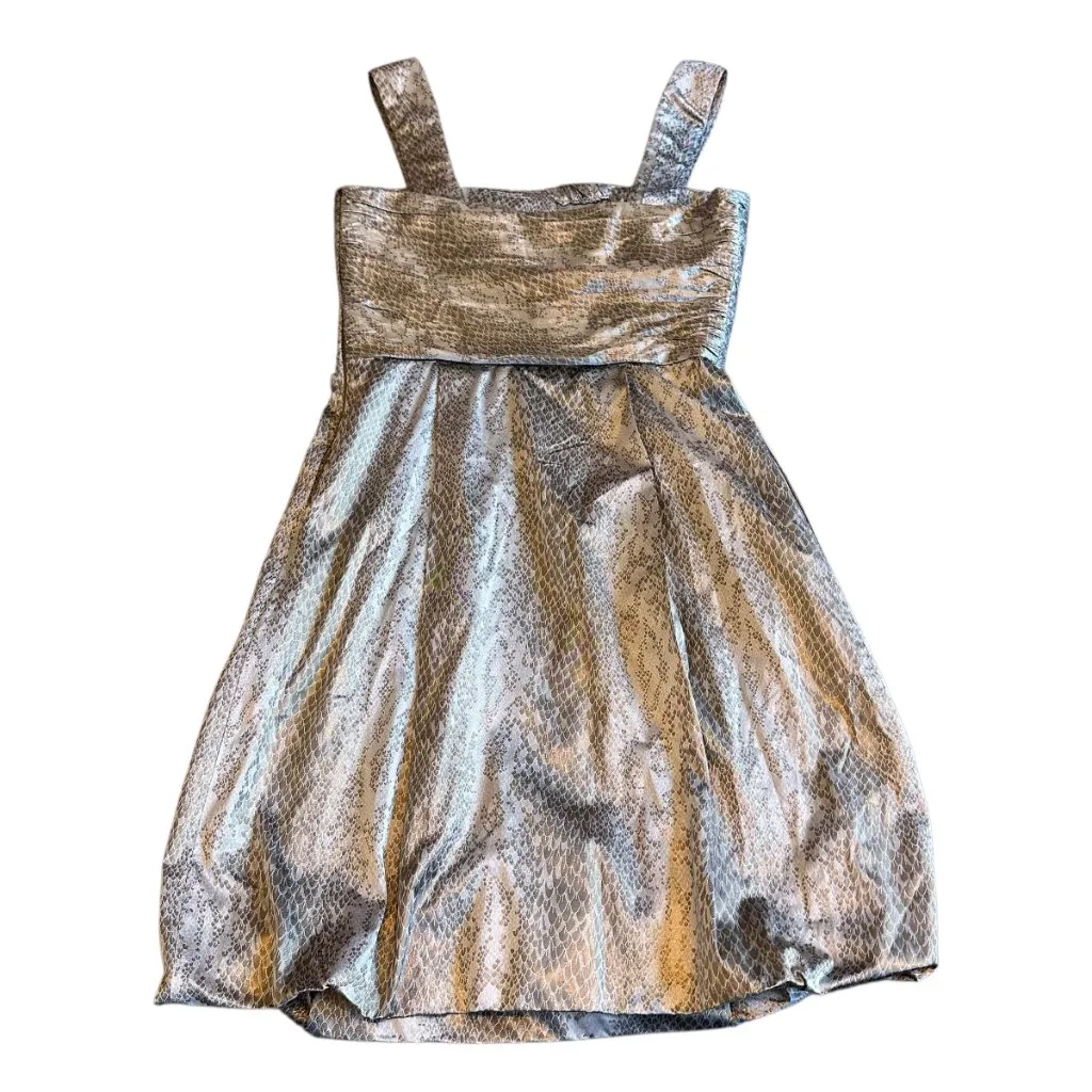 Diane Von Furstenberg DVF Treenie Snake Print Mini Dress Silk Size 6 Women's - Image 9