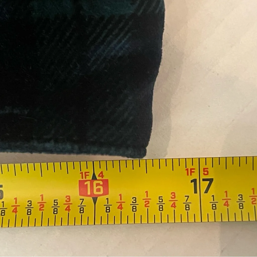 Talbots Navy Green Plaid Velvet Straight Leg Pants Size 10P - Image 11