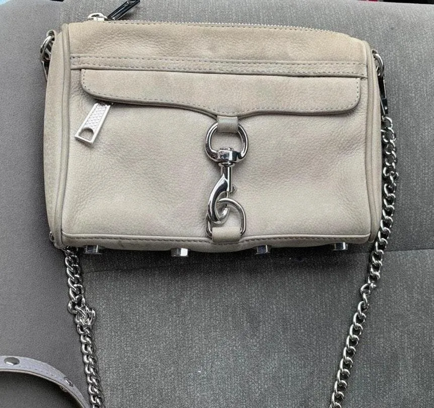 Rebecca Minkoff Mini MAC Grey Suede Crossbody - Image 3