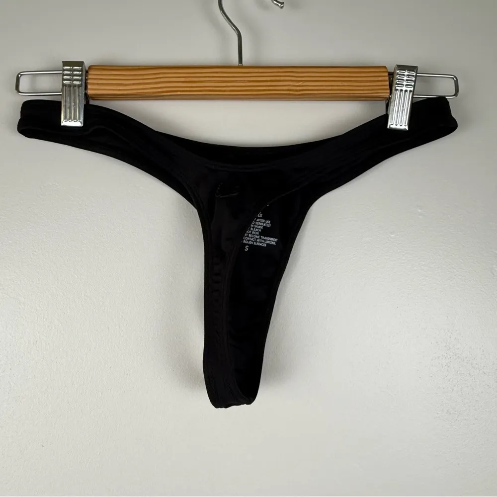 Minimale Animale NOLITA THONG Size Small Bikini Bottom Dark Seas Black Women's - Image 5